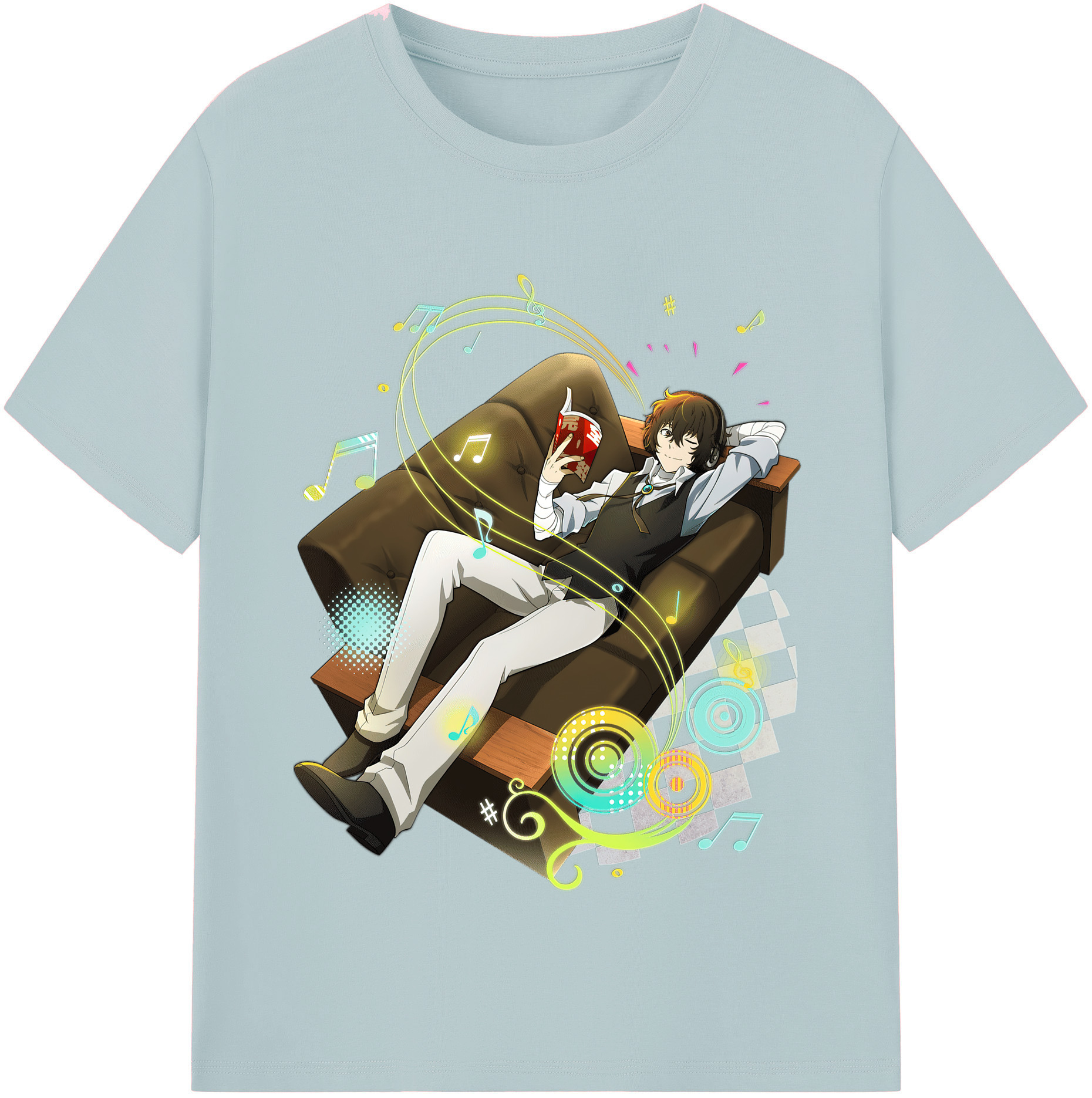 （画像用） 文豪ストレイドッグス Bungo Stray Dogs 綿100％半袖Tシャツ（フロントプリント）